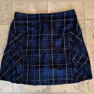 Lands End Blue Plaid Schoolgirl Skirt Size 4
